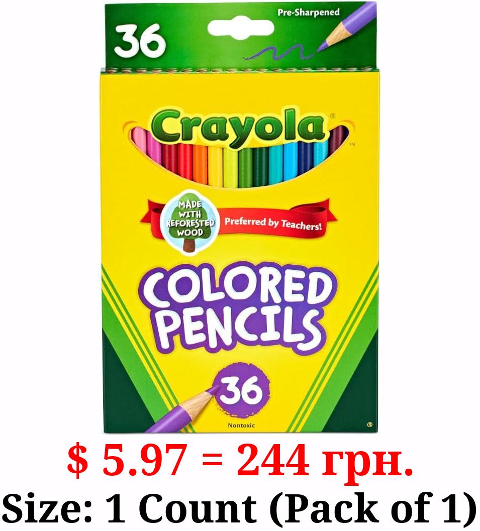 Crayola Colored Pencils (36ct), Kids Pencils Set, Art Supplies, Great for Coloring Books, Classroom Pencils, Nontoxic, 3+