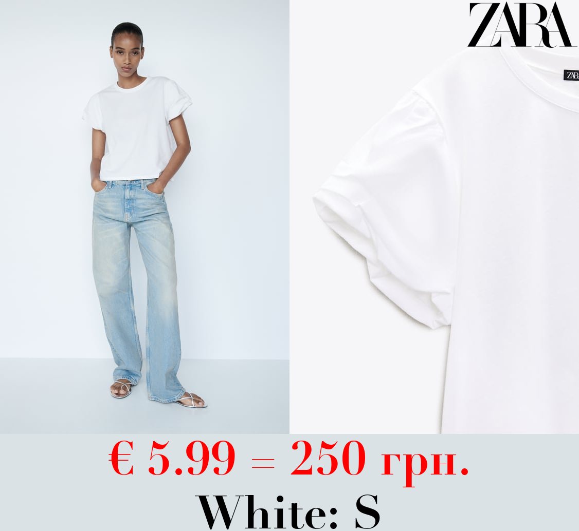 POPLIN SLEEVE T-SHIRT