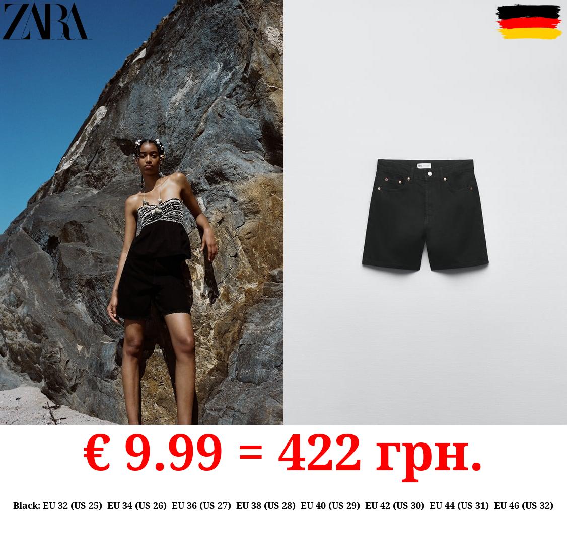 TRF REGULAR FIT MID-RISE BERMUDA SHORTS