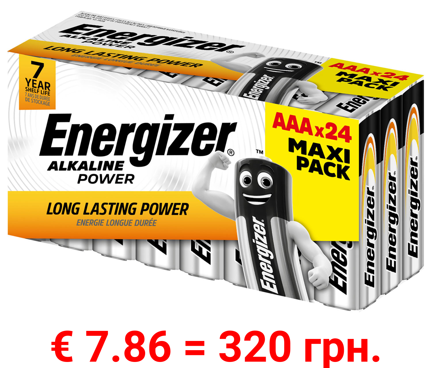 Energizer Alkaline Power Micro (AAA) 24 Stück plastkfrei