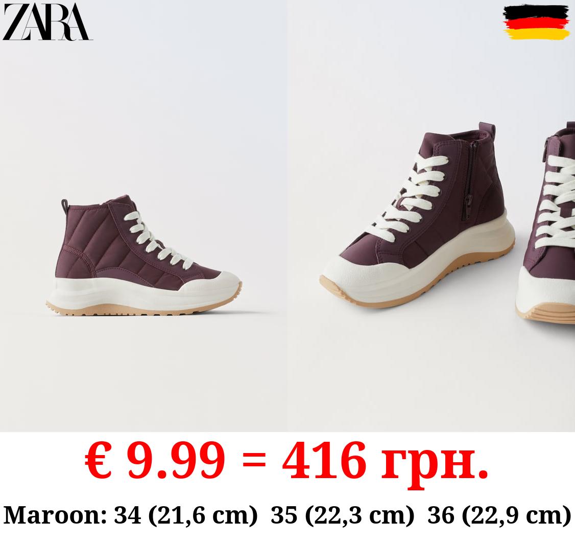 QUILTED HIGH-TOP SNEAKERS