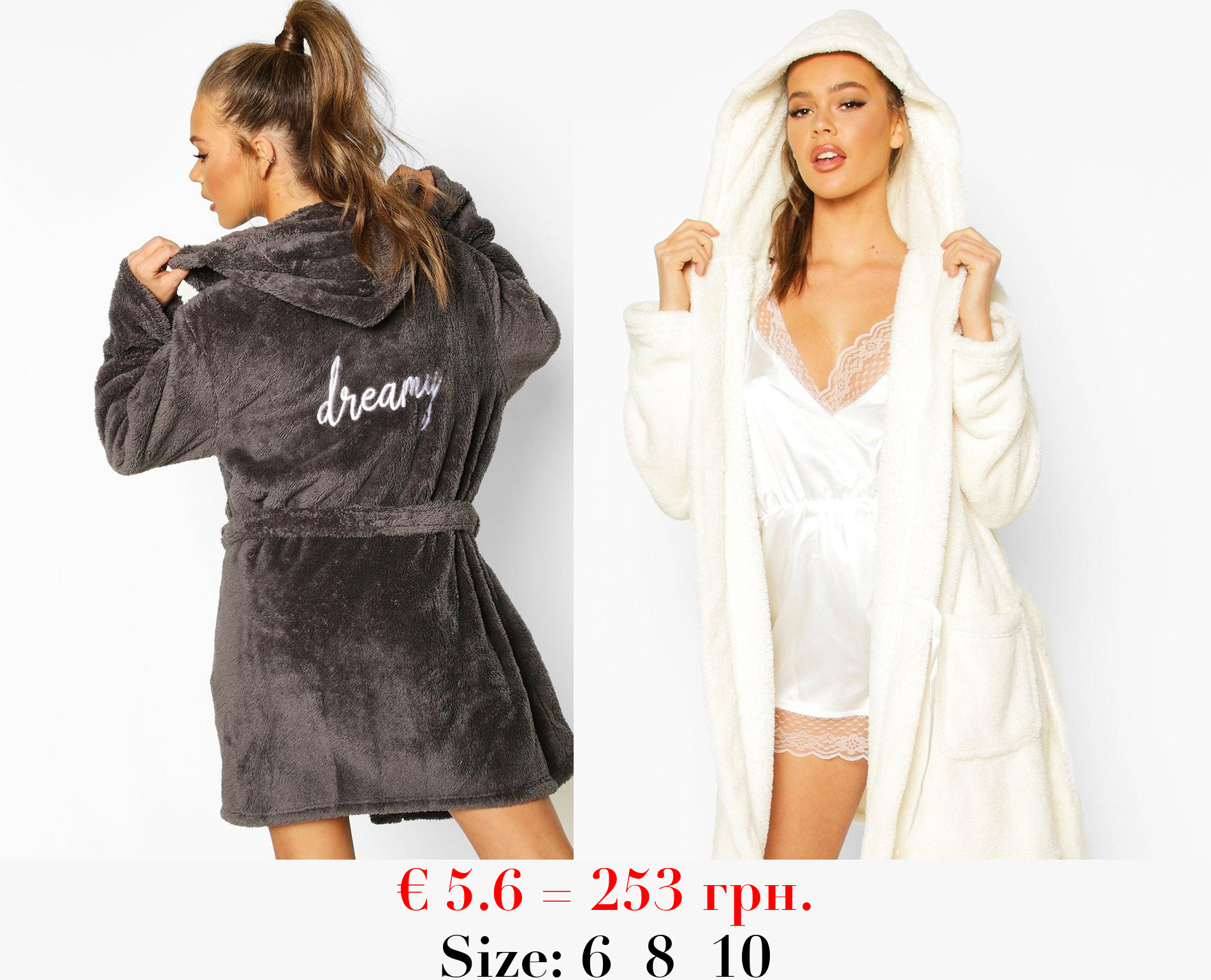 Dreamy Embroidered Fluffy Robe