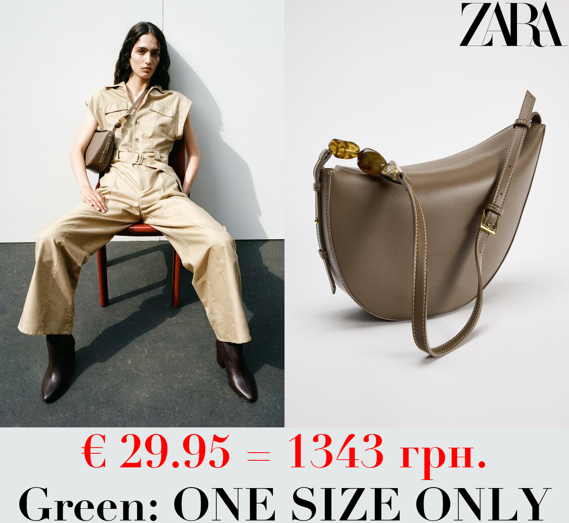 ASYMMETRIC CROSSBODY BAG WITH RHINESTONES