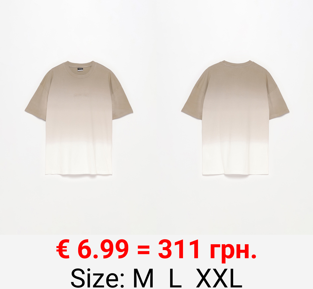 Embroidered tie-dye T-shirt