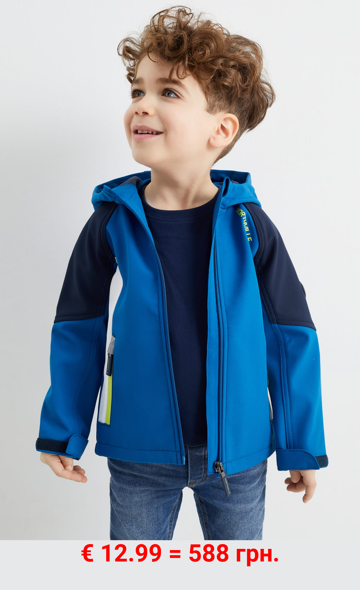 Softshelljacke mit Kapuze - wasserdicht