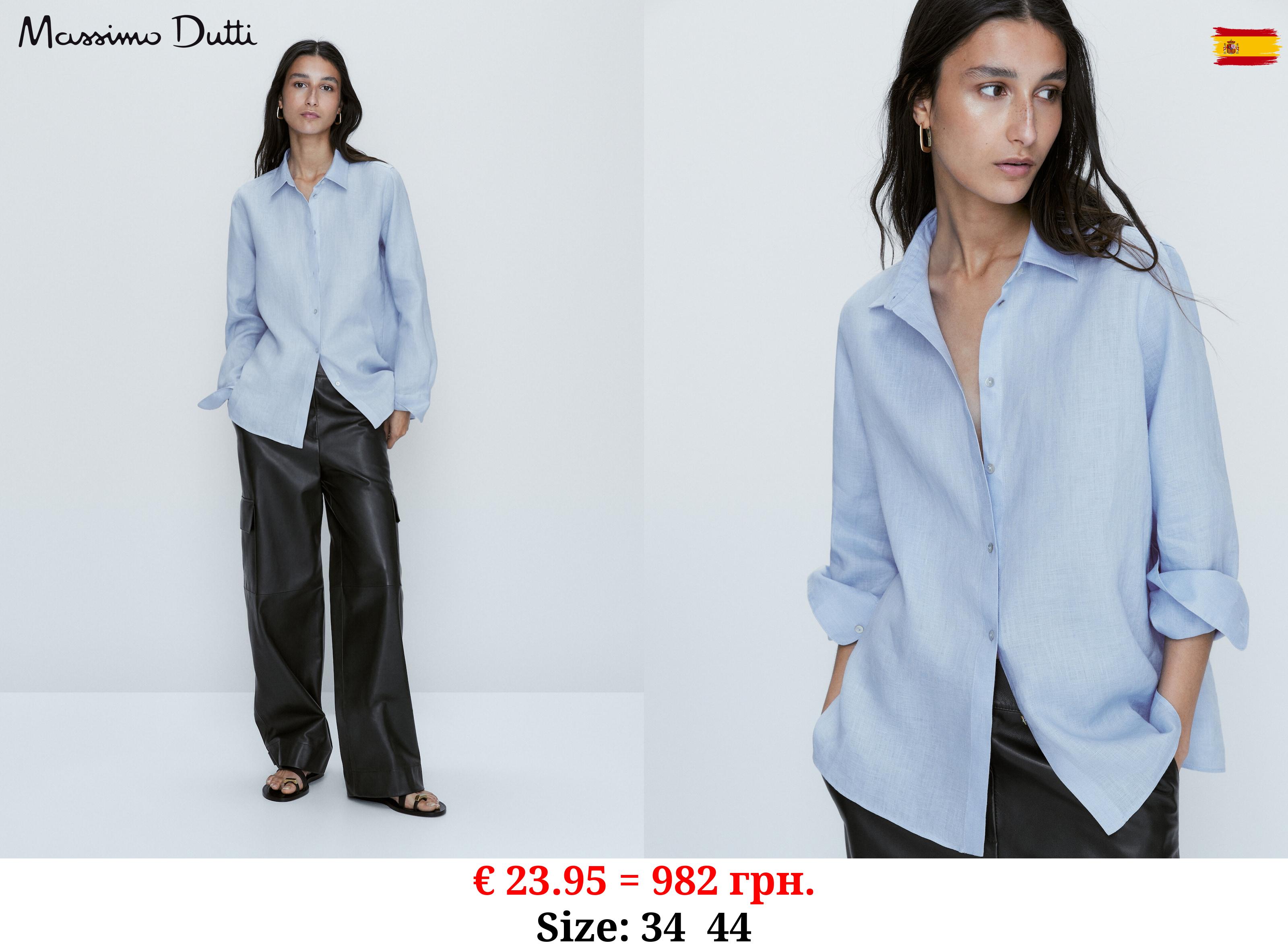 100% linen shirt SKY BLUE