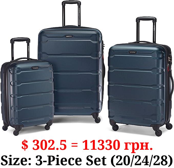 Samsonite Omni PC Hardside Expandable Luggage with Spinner Wheels, 3-Piece Set (20/24/28), Teal