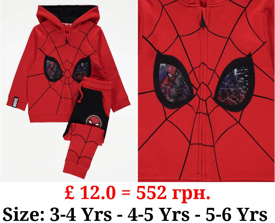 Marvel Spider-Man Zip Through Hoodie and Joggers Outfit