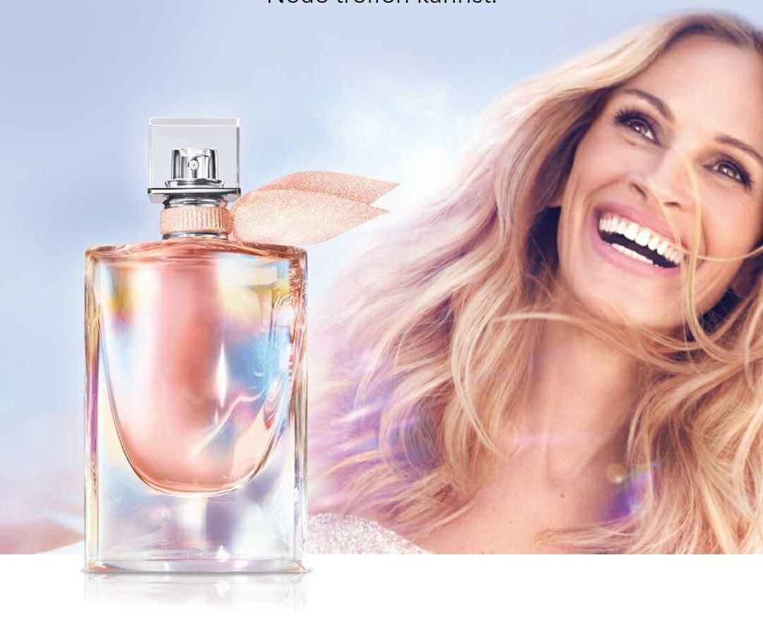 Lancome soleil la vie est belle. Lancome блондинка реклама.