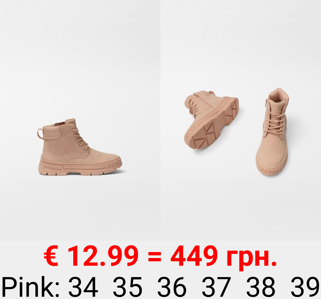 KIDS/ LACE-UP ANKLE BOOTS