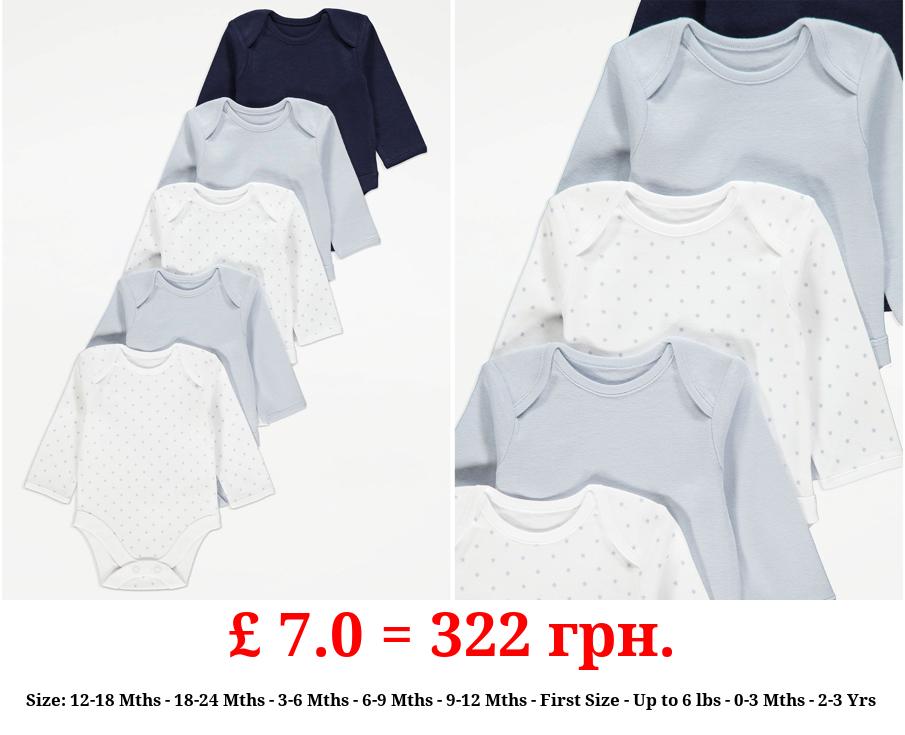 Long Sleeve Bodysuits 5 Pack