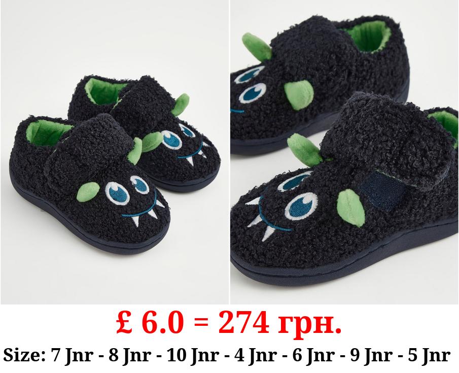 Navy Borg Monster Cupsole Slippers
