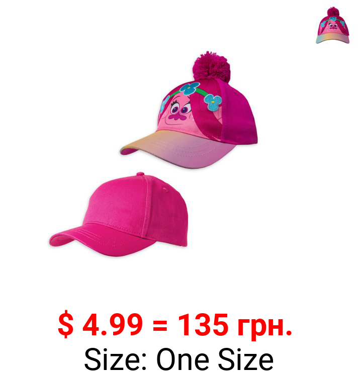Trolls Toddler Baseball Cap and Solid Baseball Hat, 2-Pack