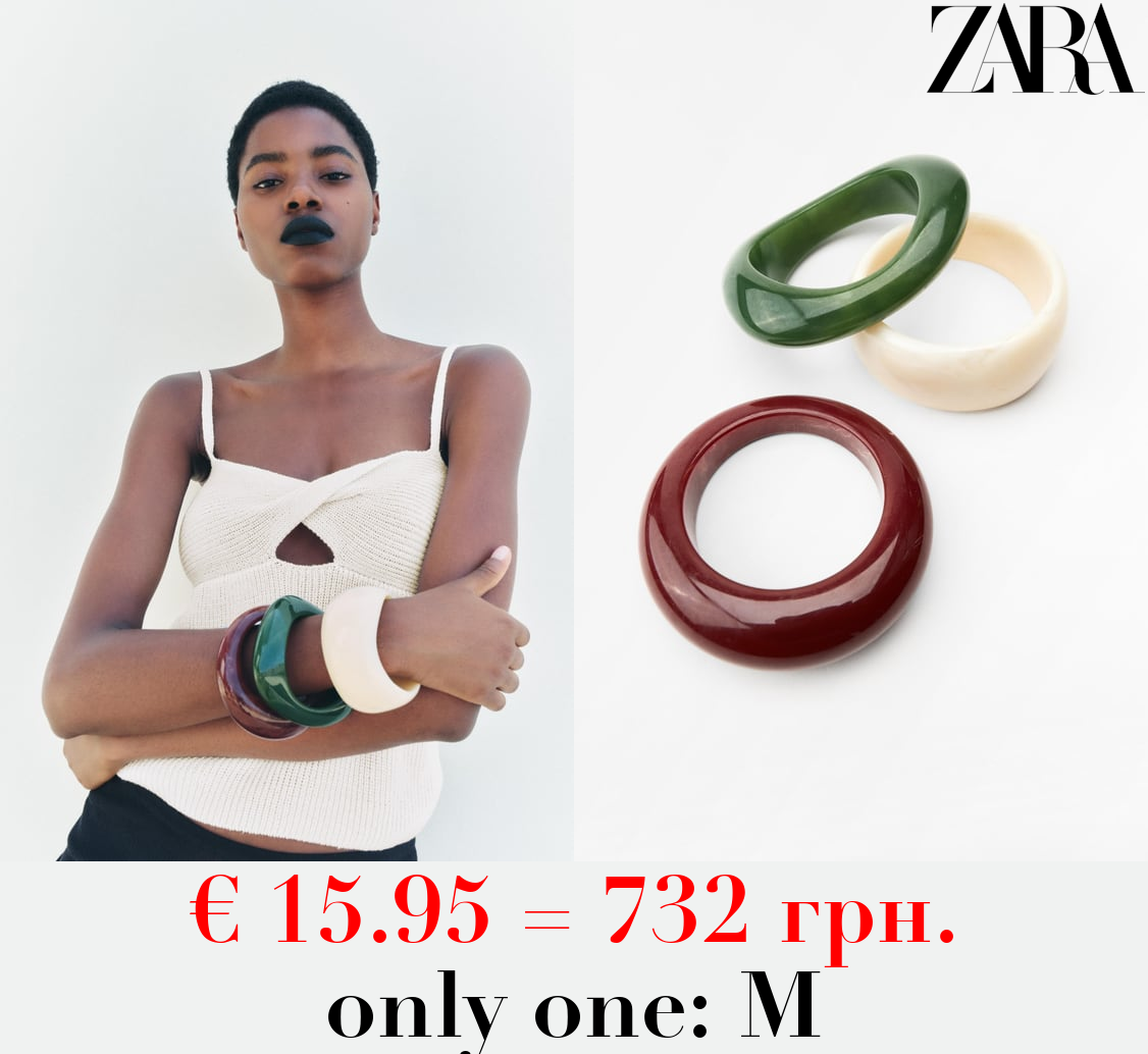 PACK OF 3 RESIN BRACELETS