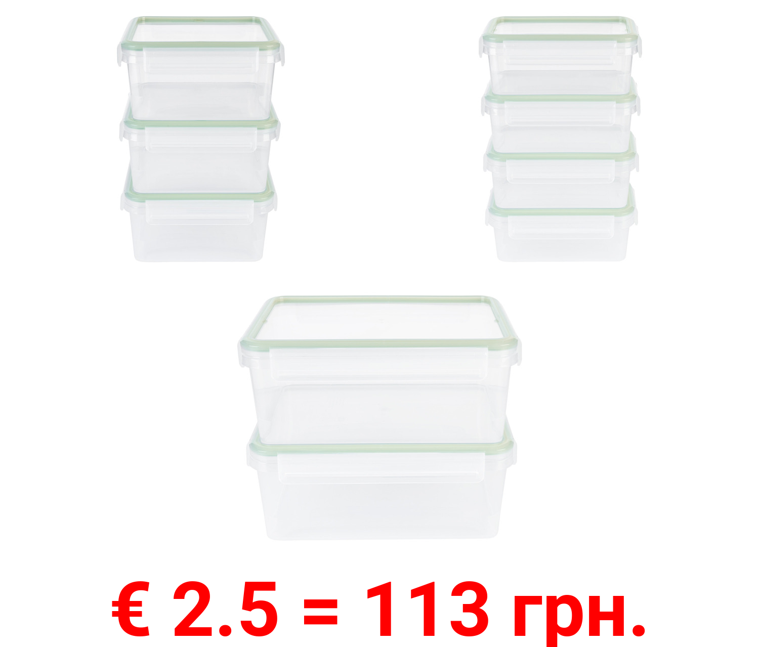 ERNESTO® Frischhaltedosen mit Klickverschluss