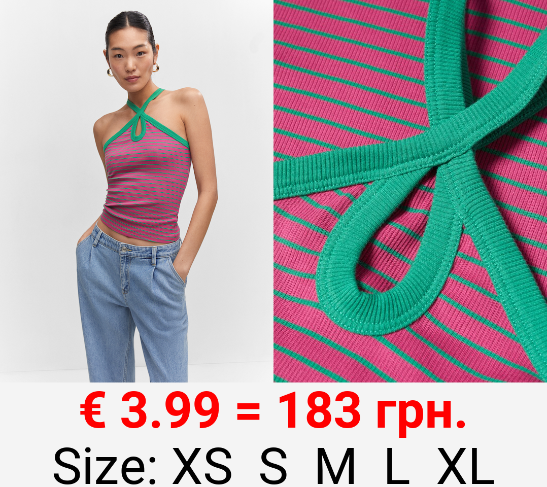 Top punto cuello halter