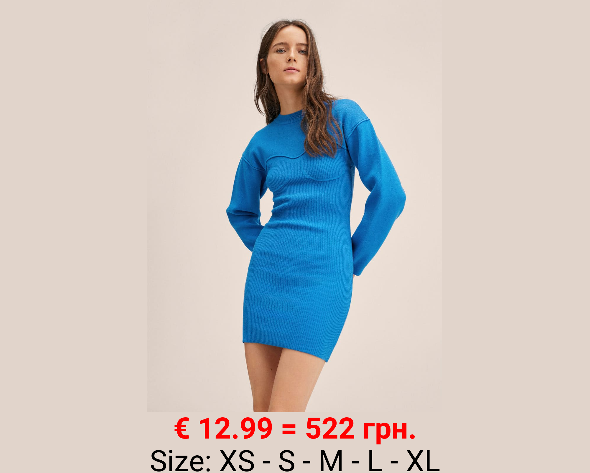 Vestido punto efecto bra