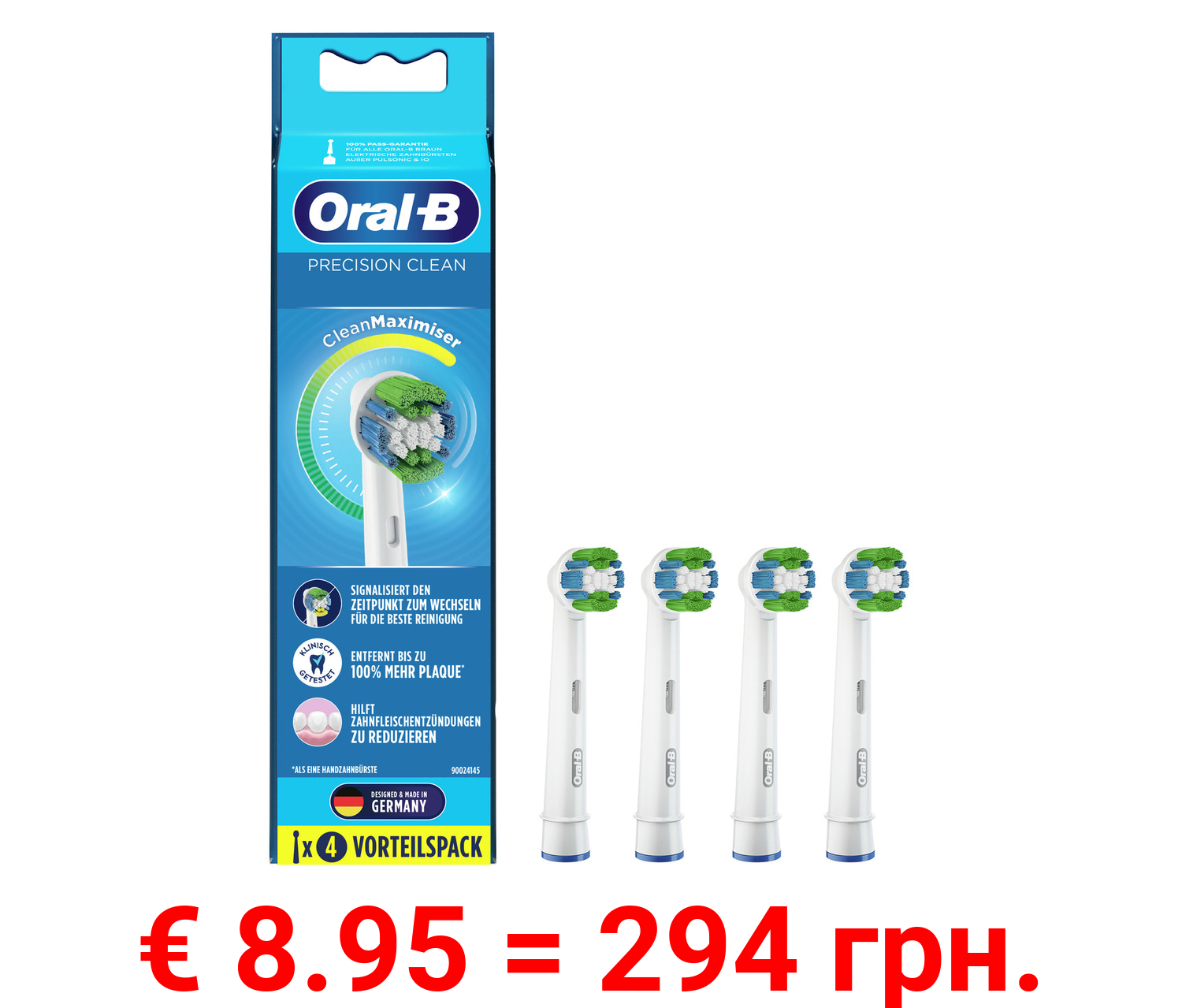 Oral-B Aufsteckbürsten »Precision Clean 4«, 4 Stück