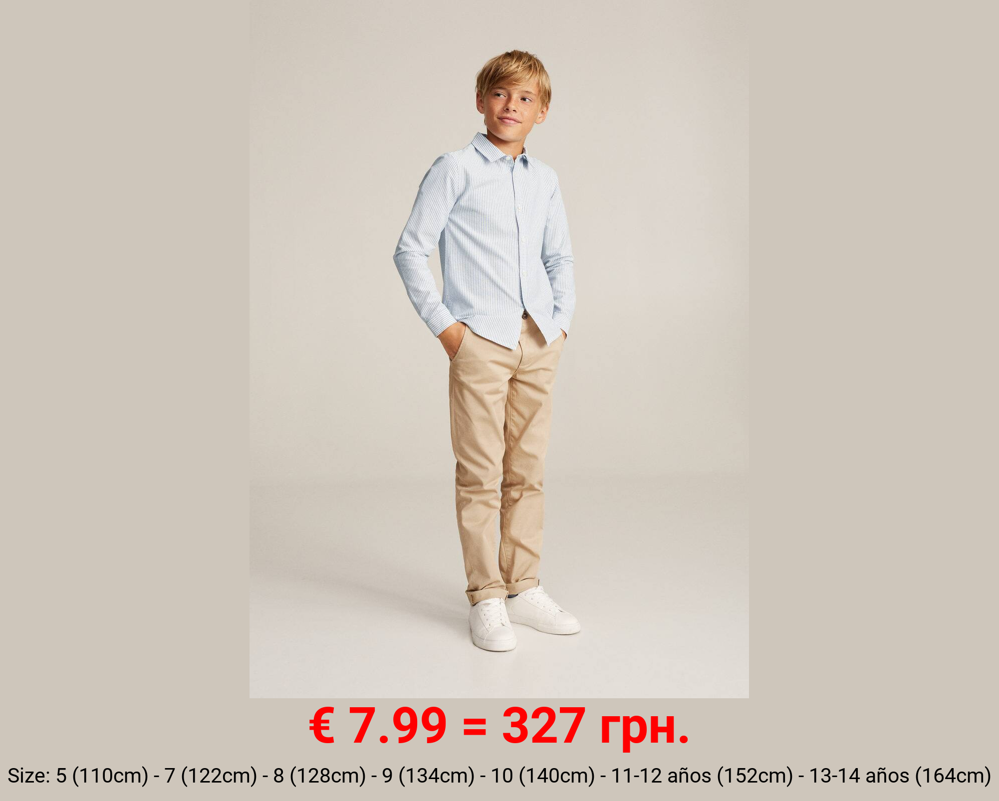 Camisa vestir algodón rayas