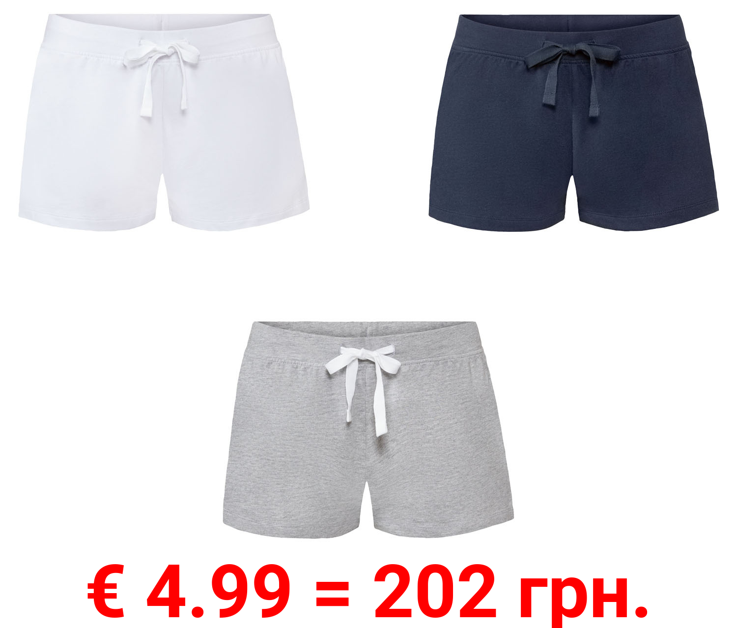 esmara® Damen Hotpants, mit Baumwolle