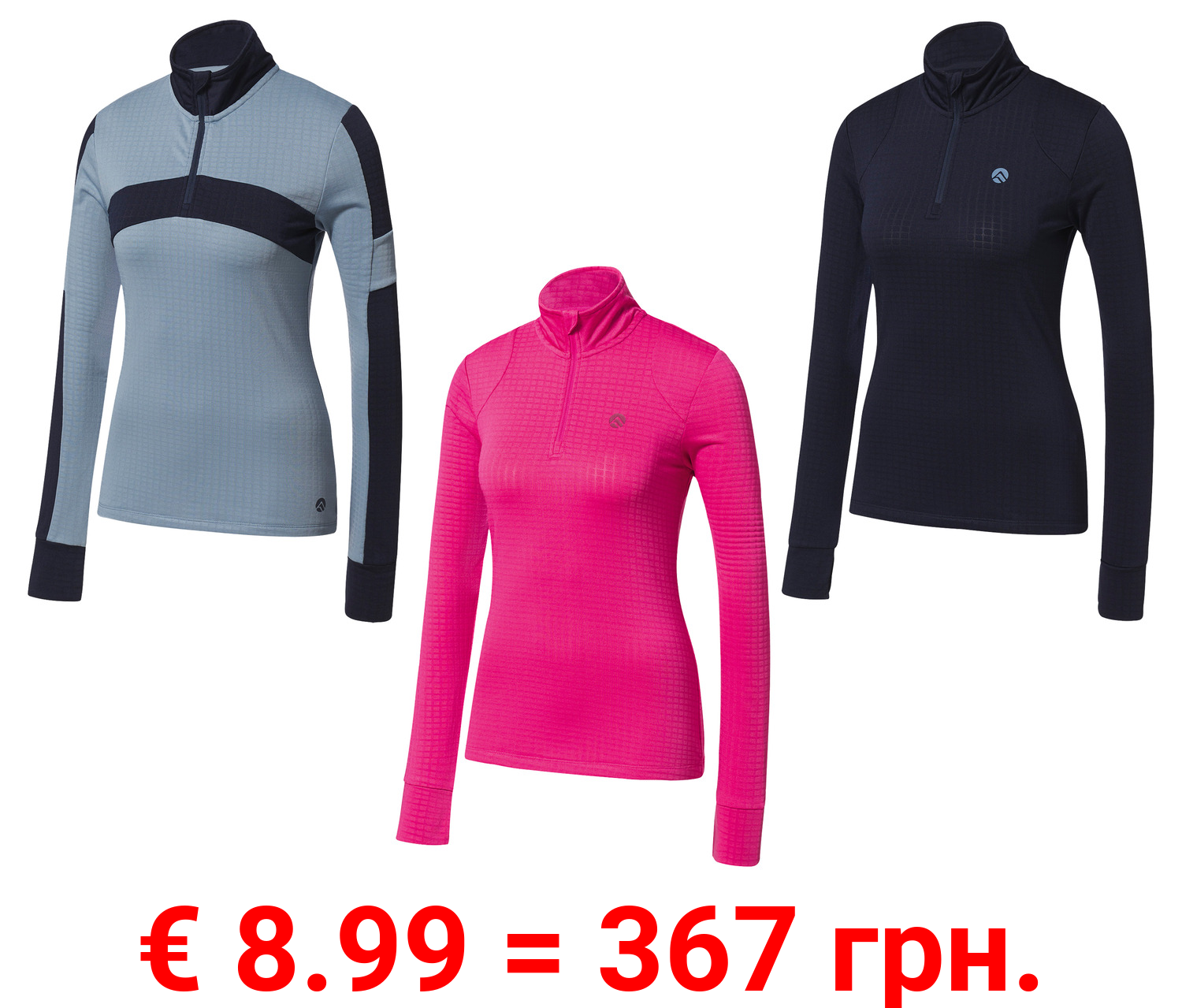 CRIVIT Damen Thermo-Funktionsshirt, angenehm weich und wärmend