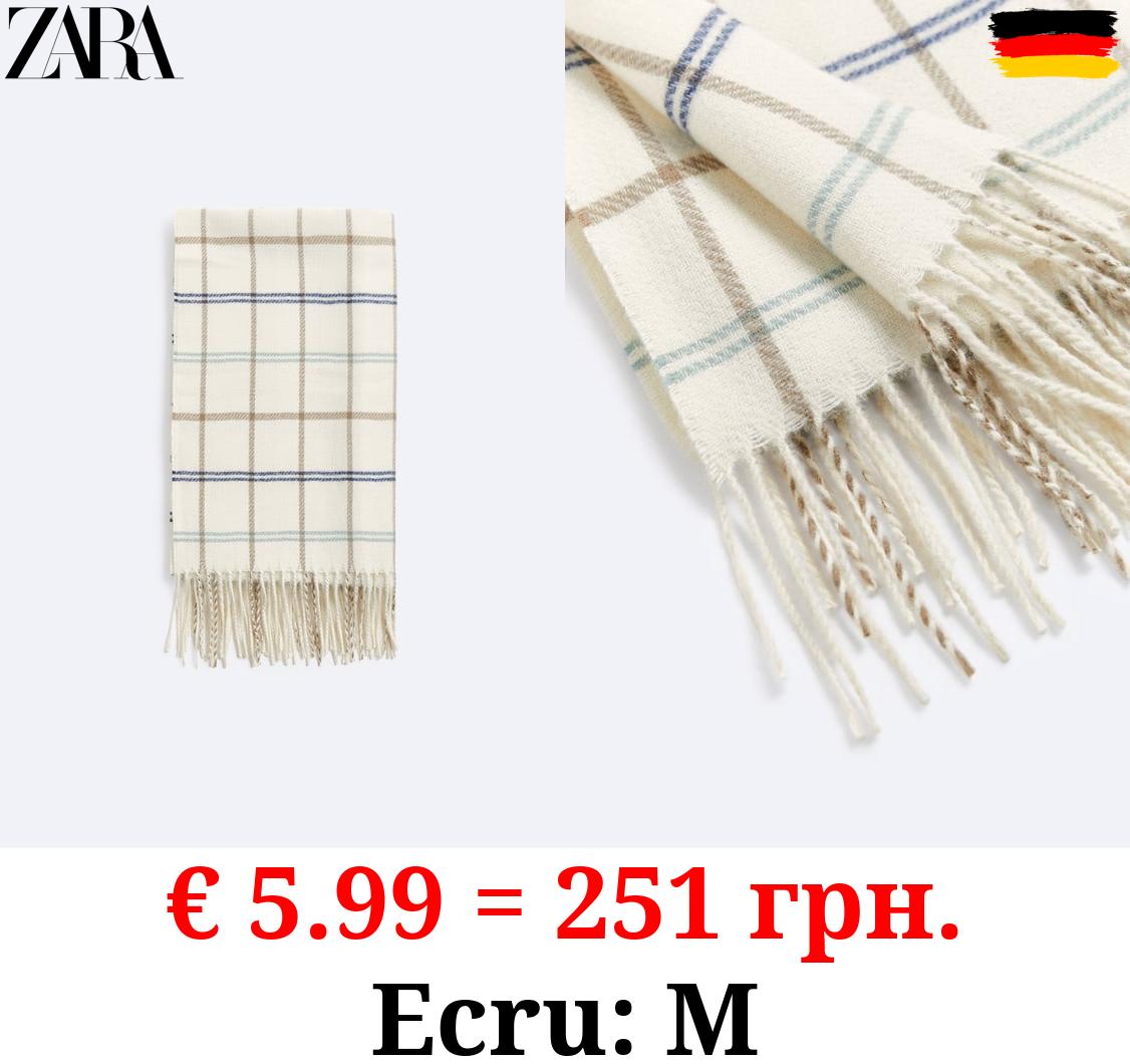 CHECK JACQUARD SCARF