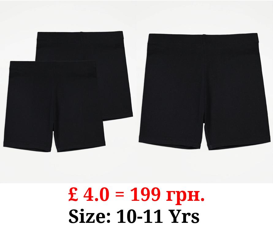 Black Cycling Shorts 2 Pack