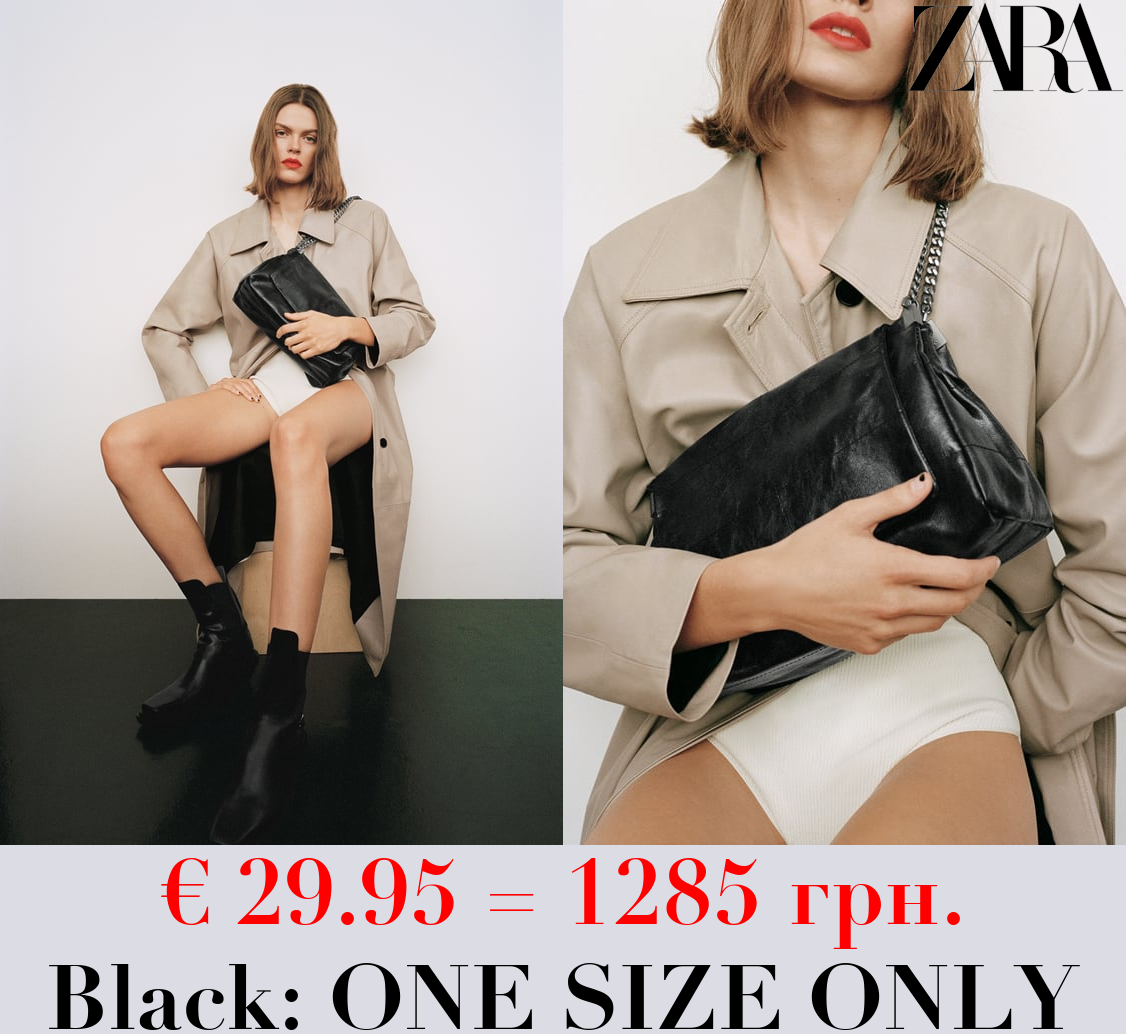 ROCKER SHOULDER BAG WITH FLAP