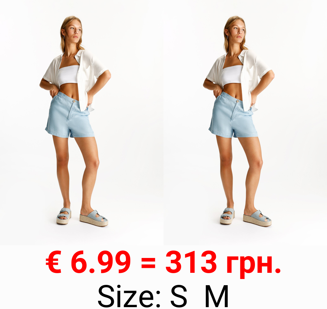 Lightweight denim shorts