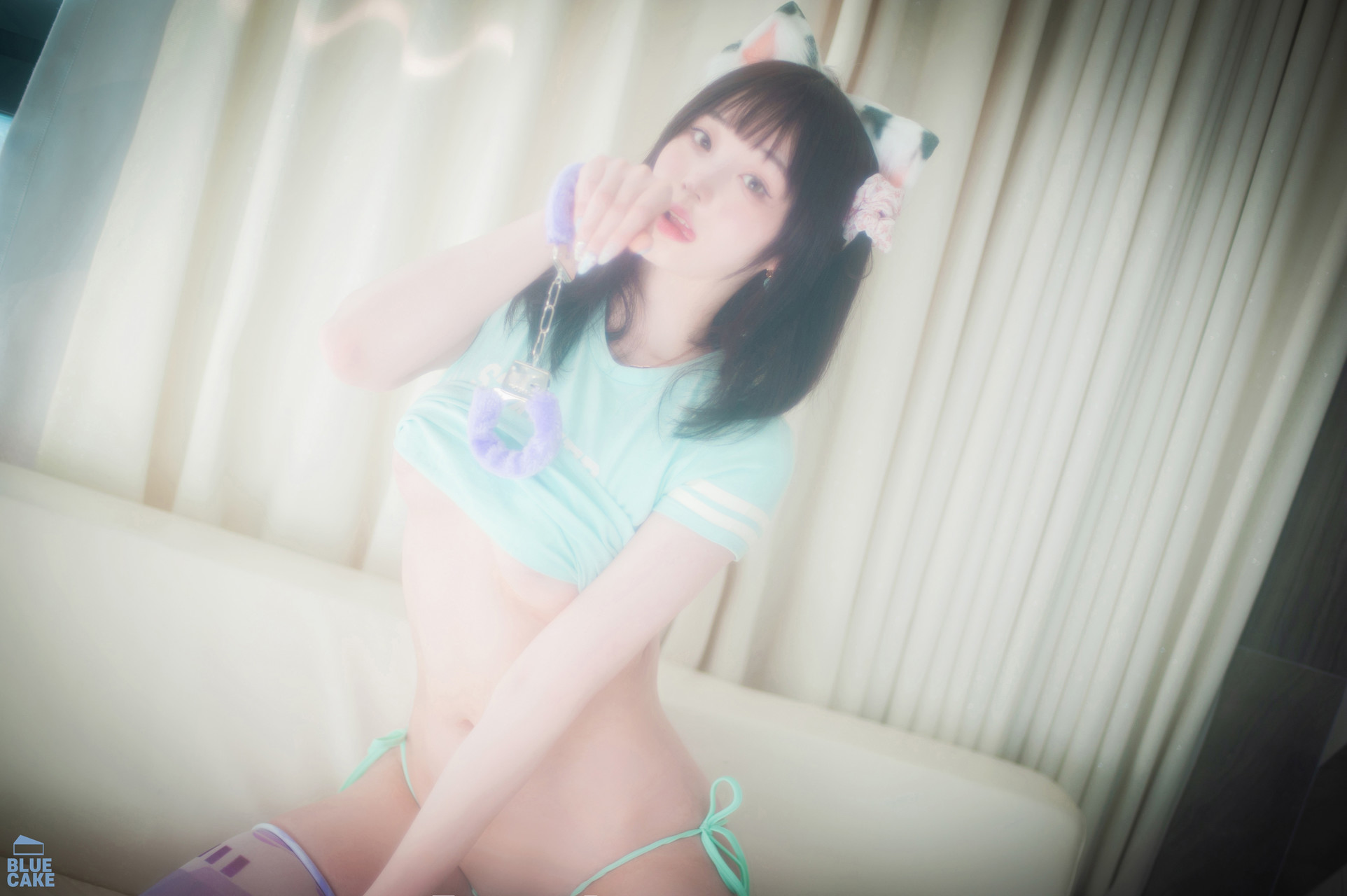 Bambi 밤비, [BLUECAKE] Naughty Cats Pink & Mint RED Set.02 43