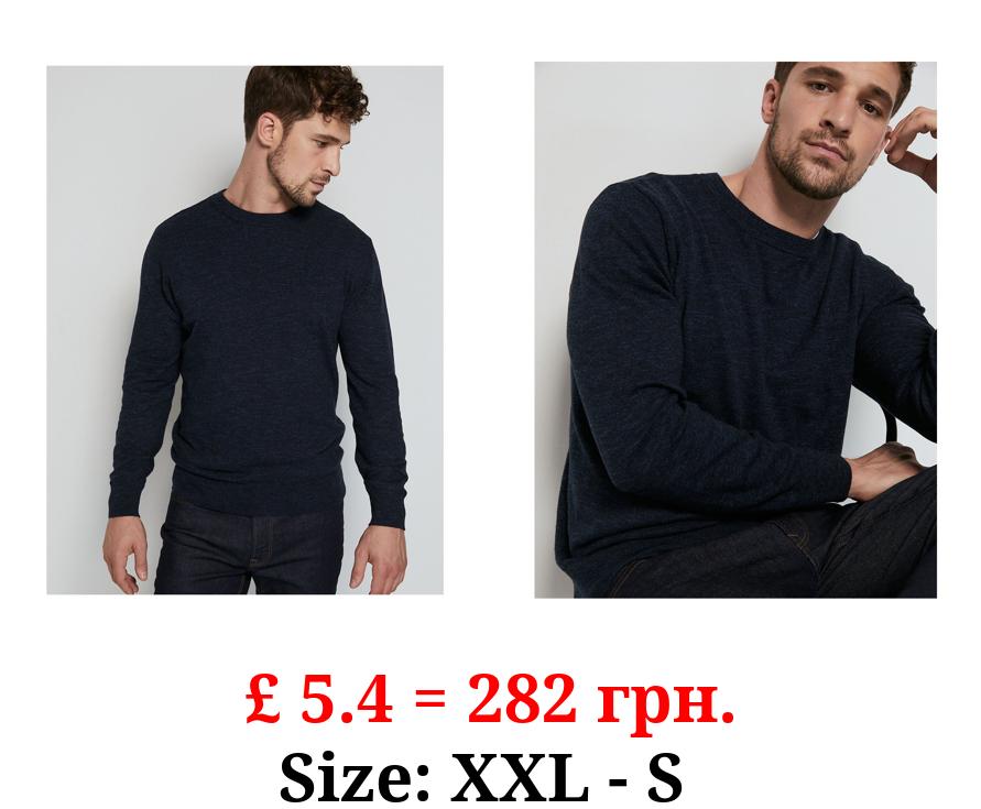Navy Lightweight Knitted Jumper