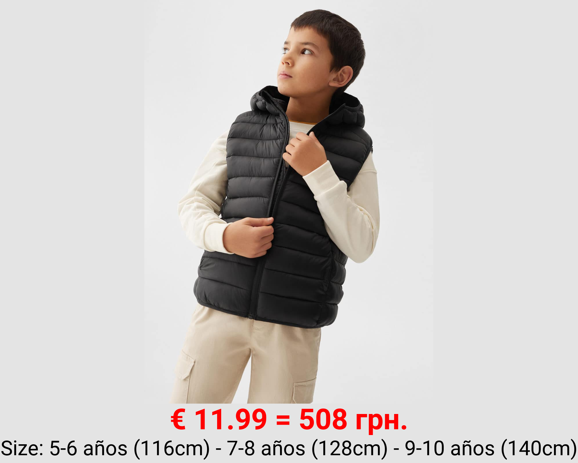 Chaleco acolchado capucha