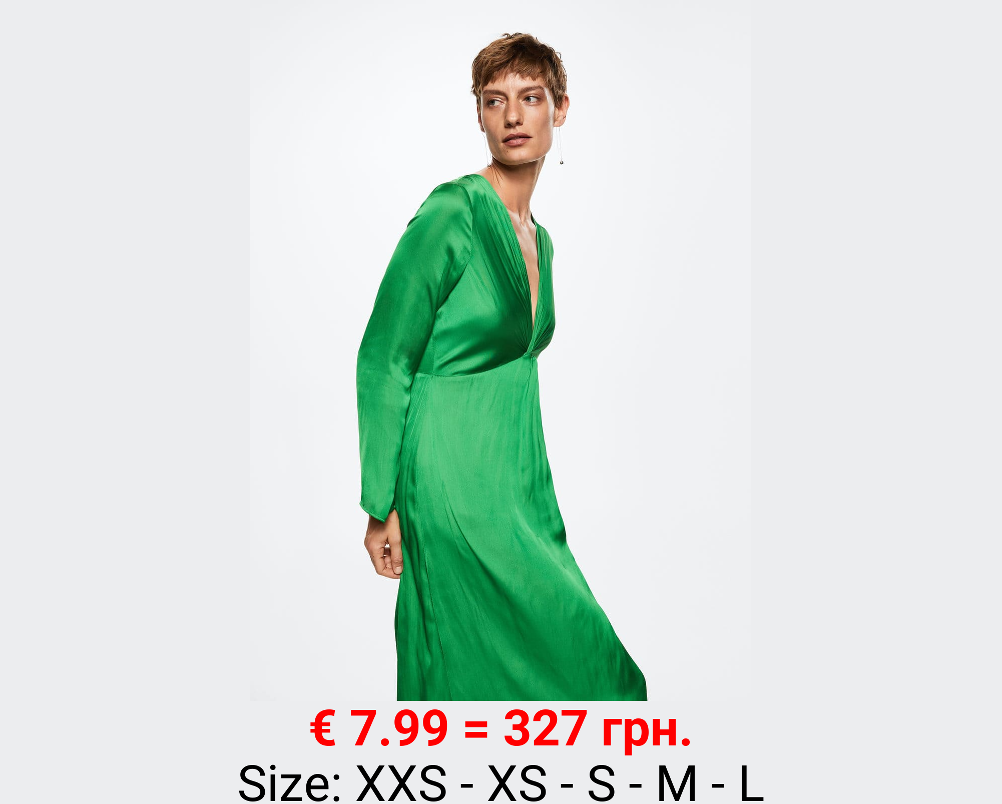 Vestido satinado abertura