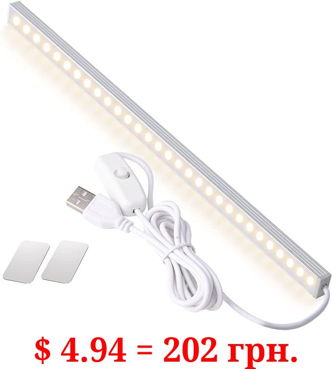 DWEPTU Kitchen Lights Closet Lights LED Stick on Lights Under Counter Light Fixtures with USB Powered LED Light Bar for Room Under Counter Lighting Work Tables Student Dormitory…