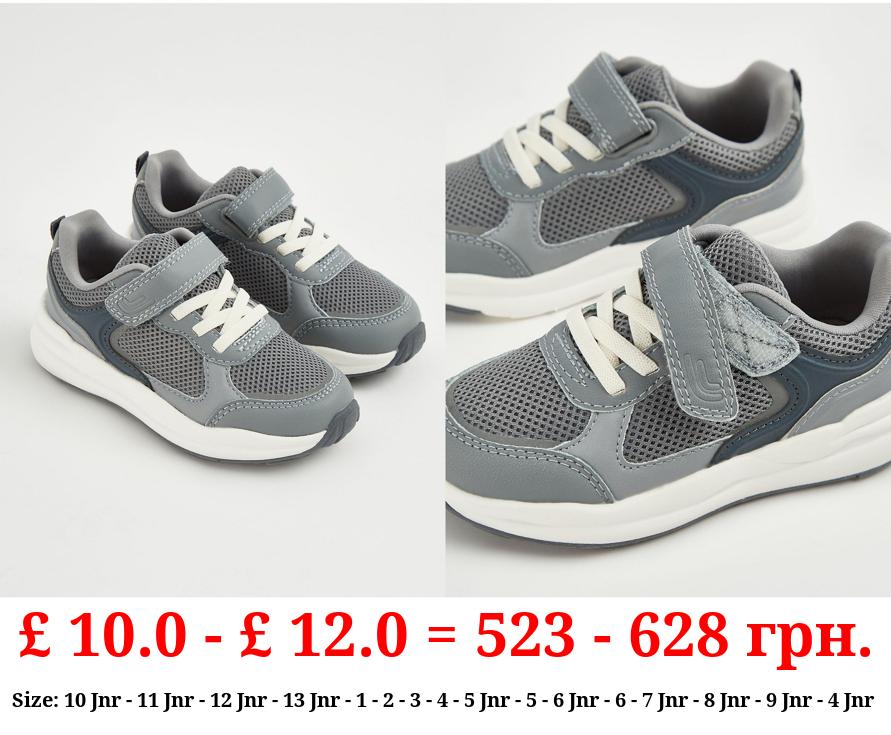 Grey Mesh Trainers
