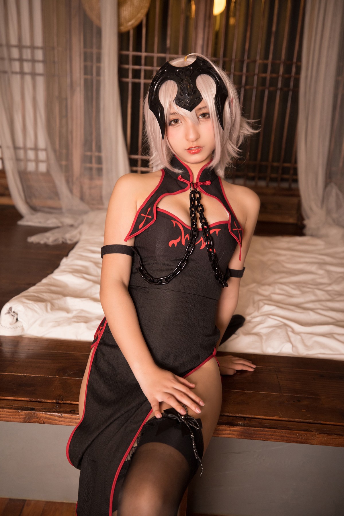 Cosplay 神楽坂真冬 电子相册-旗袍黑贞 Set.01 24