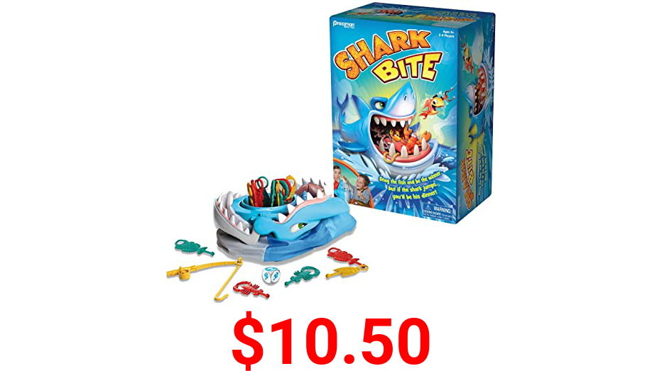 Shark Bite -- Roll the Die and Fish for Colorful Sea Creatures Before the Shark Bites Game! by Pressman Blue Sky, 5"