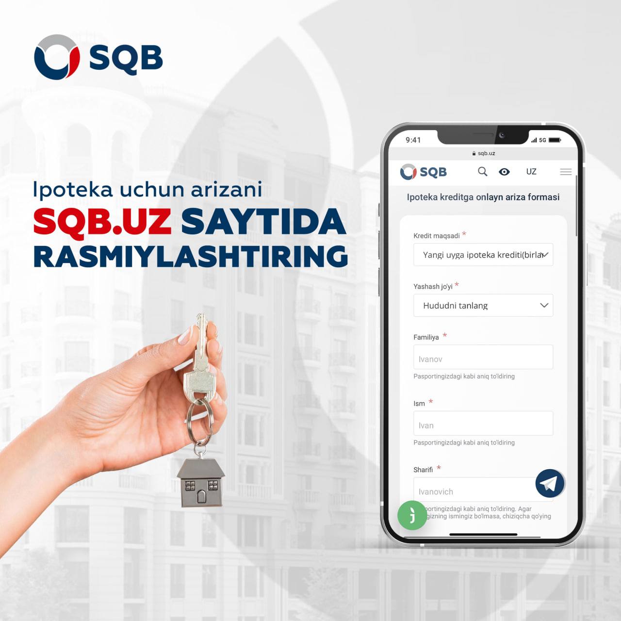 SANOAT QURILISH BANK – Telegram