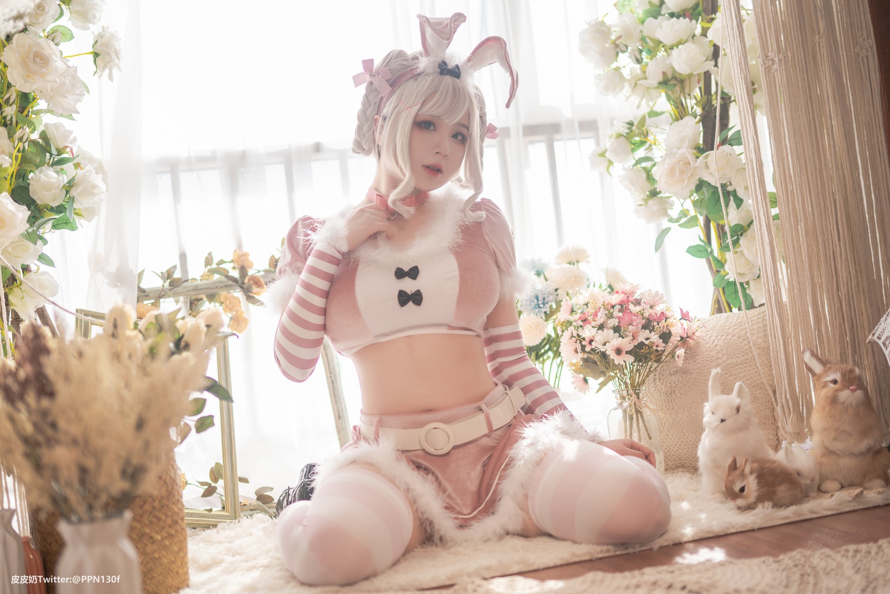 Cosplay 皮皮奶可可爱了啦 粉色兔兔 70