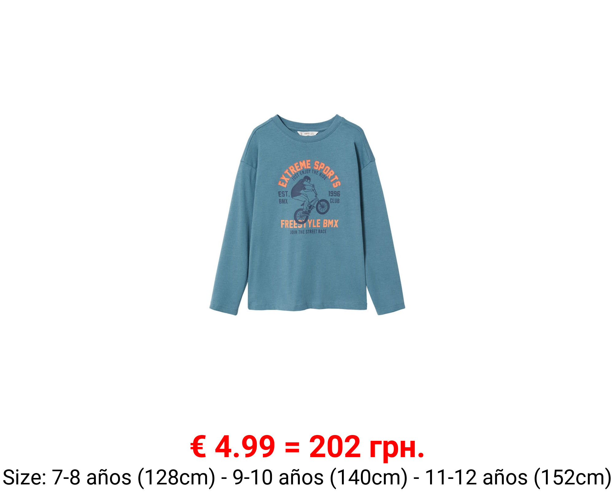 Camiseta manga larga estampada