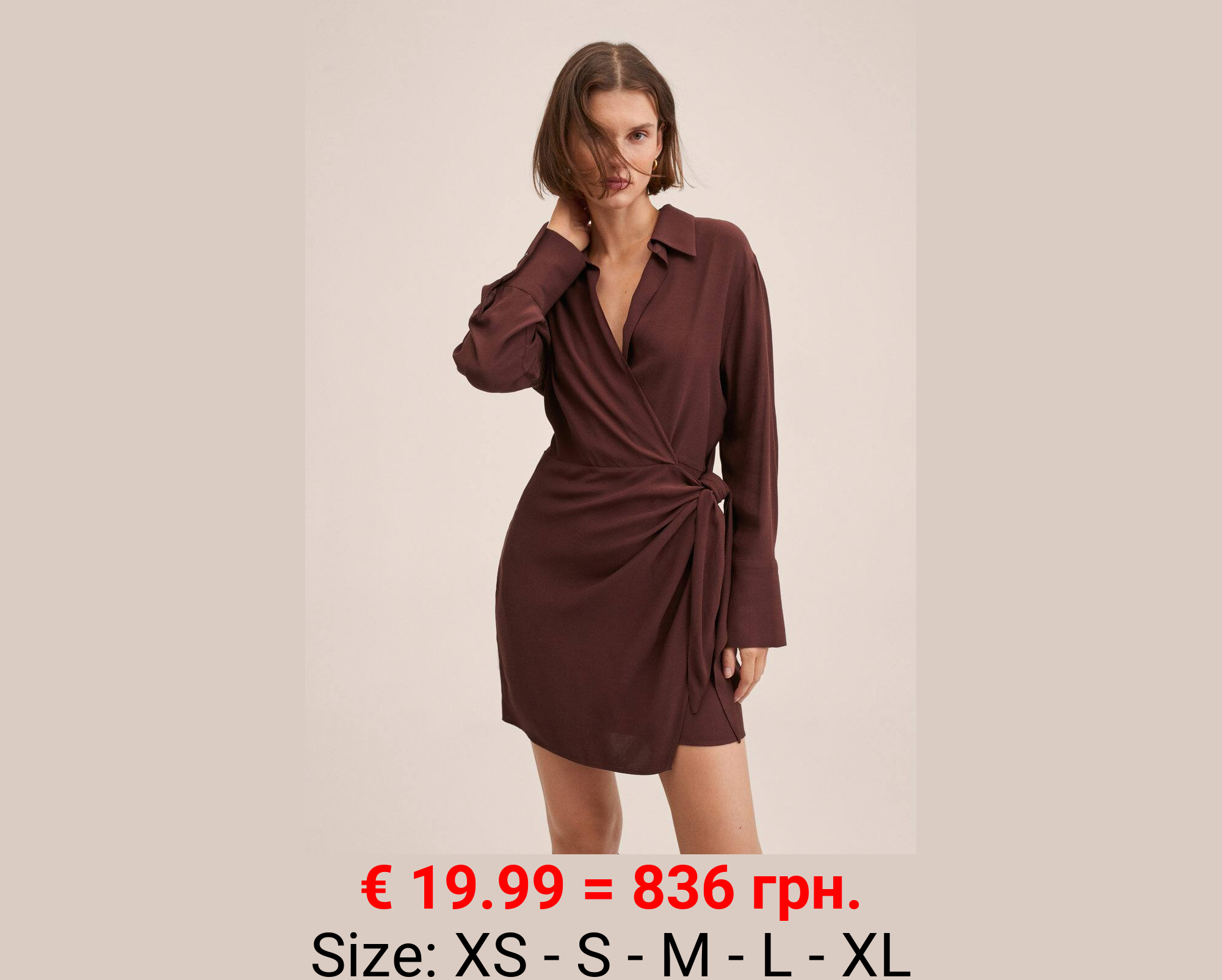 Vestido cruzado lazo