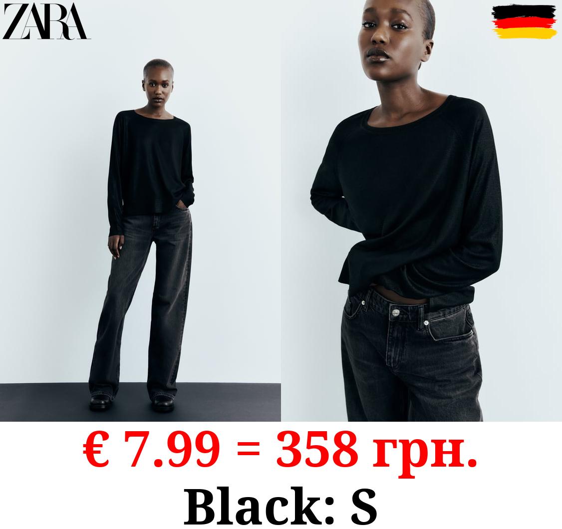 FINE KNIT FOIL SWEATER