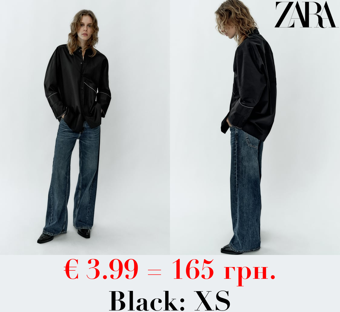 OVERSIZED SHIRT WITH TOPSTITCHING