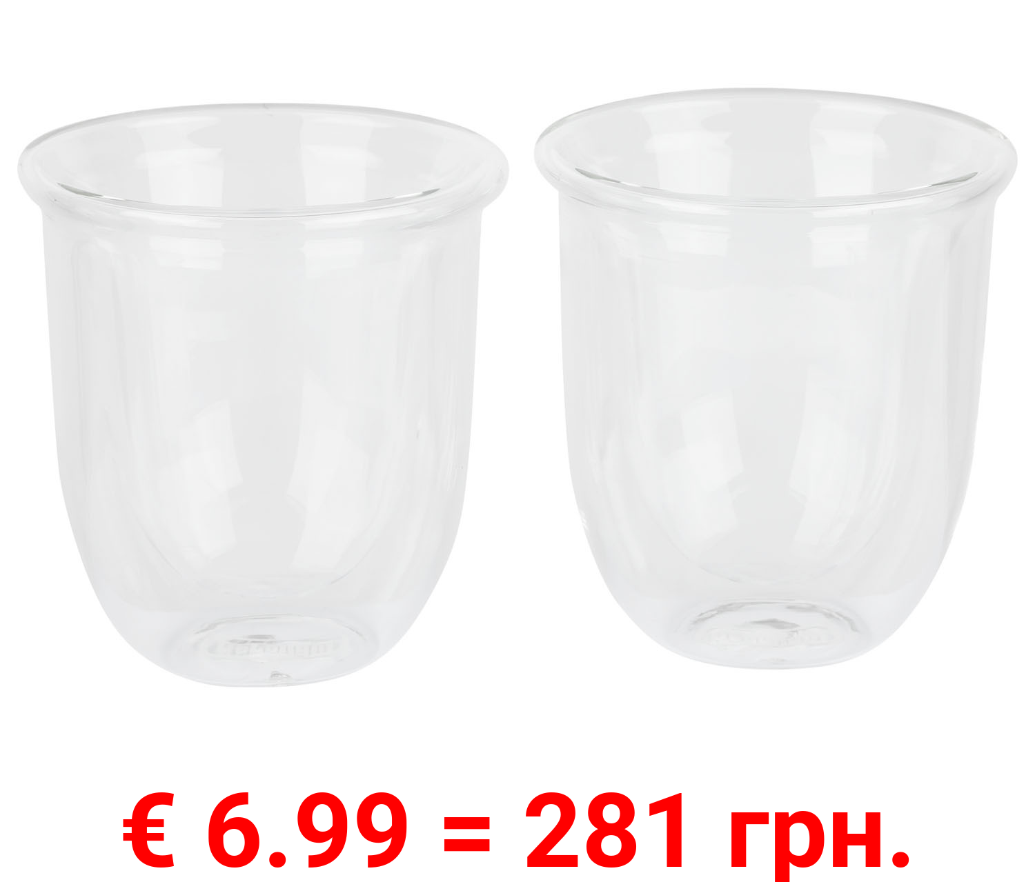 Delonghi Cappuccino Gläser, 270 ml, 2er Set
