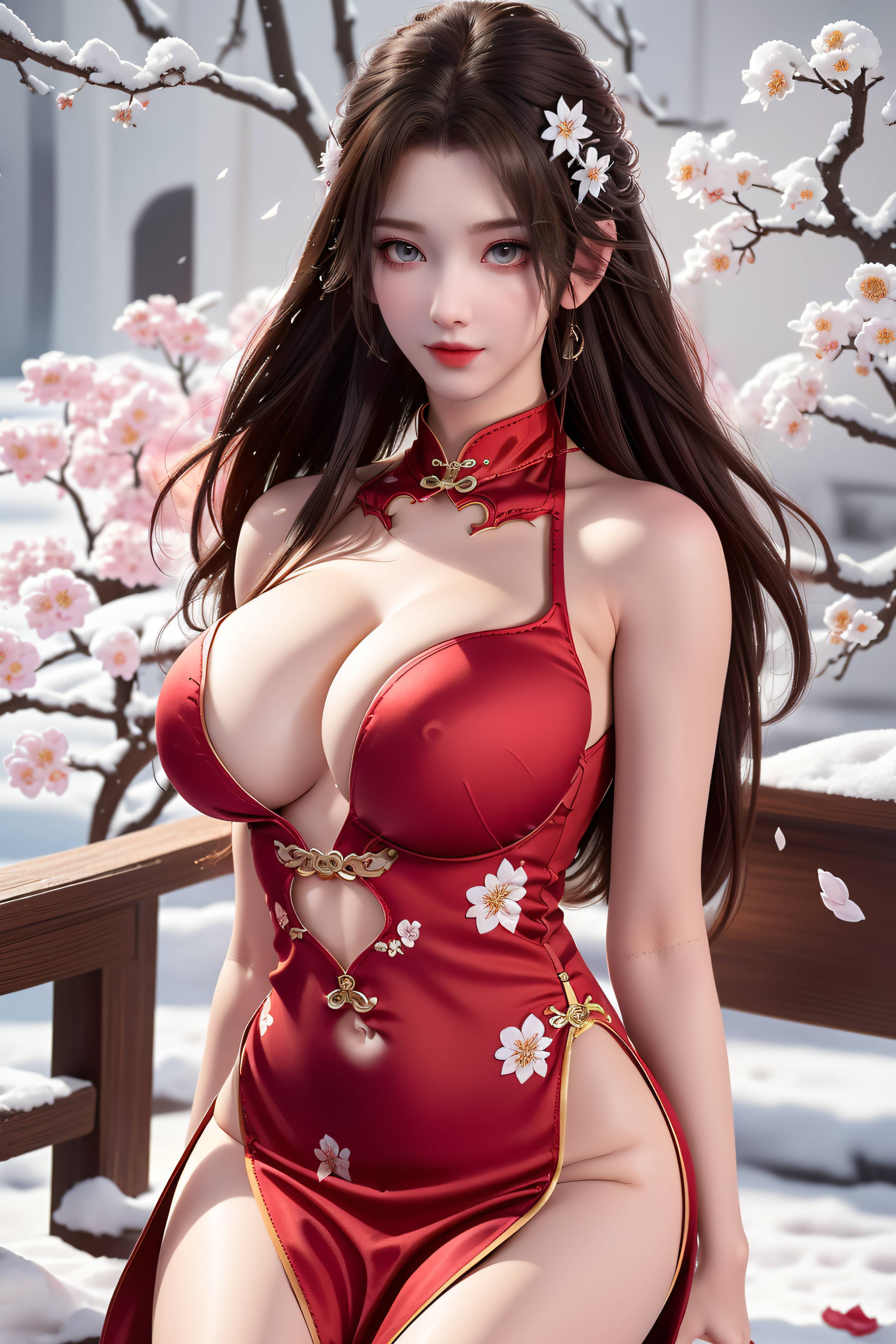 图片[26]-完美世界 清漪 雪地礼服写真-六色网