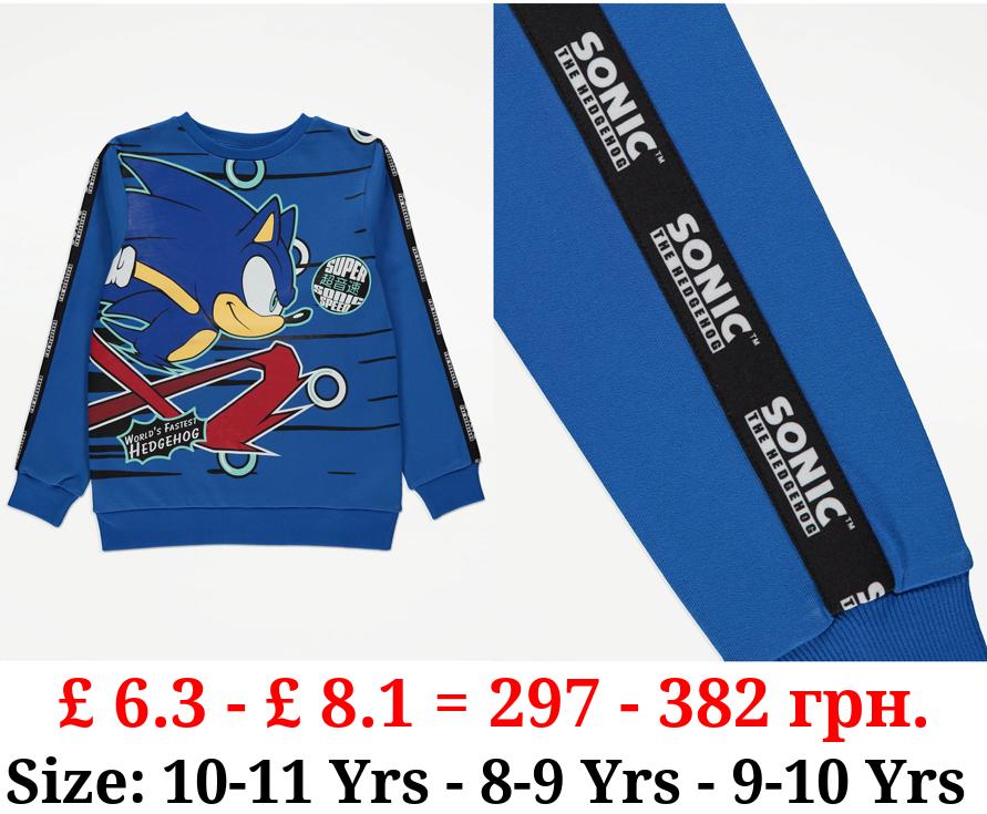 Sonic The Hedgehog Blue Graphic Sweatshirt