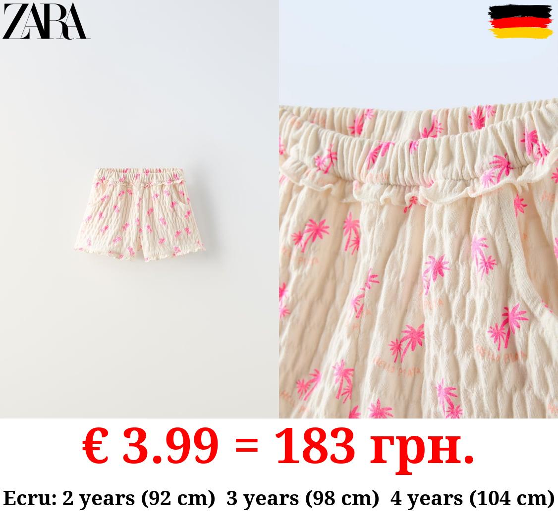 PALM TREE BERMUDA SHORTS