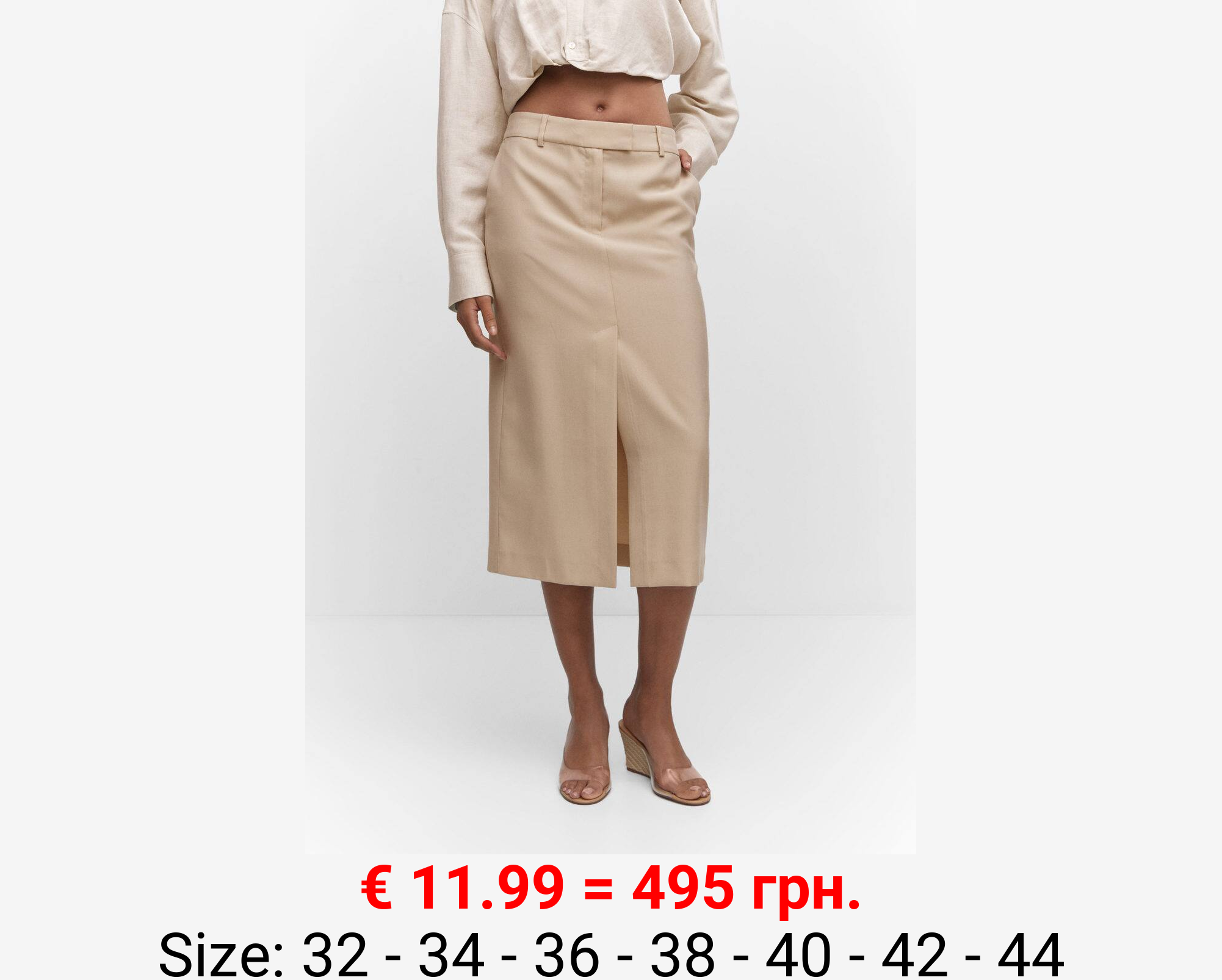 Falda lyocell abertura