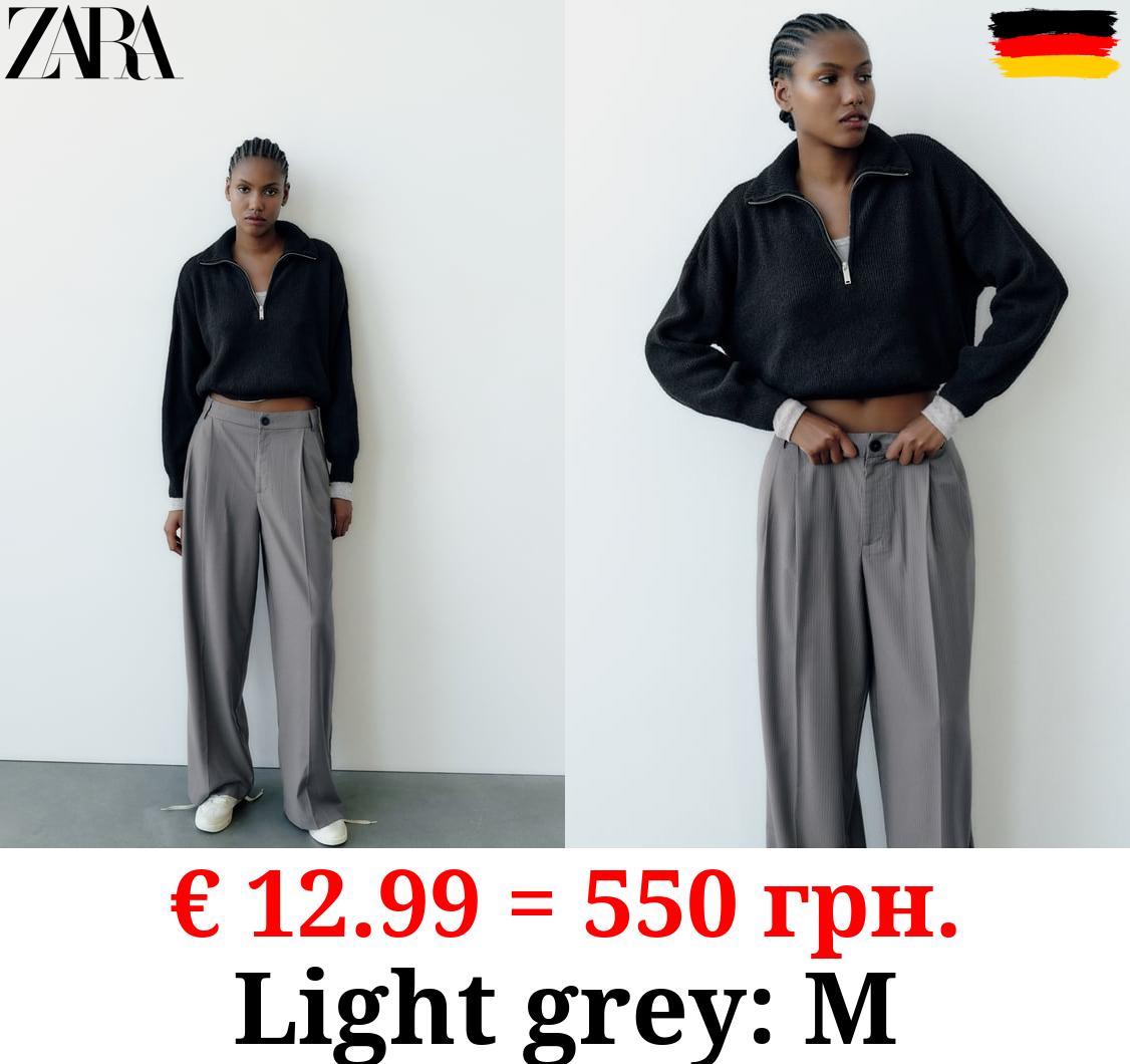 FULL-LENGTH PLEATED TROUSERS