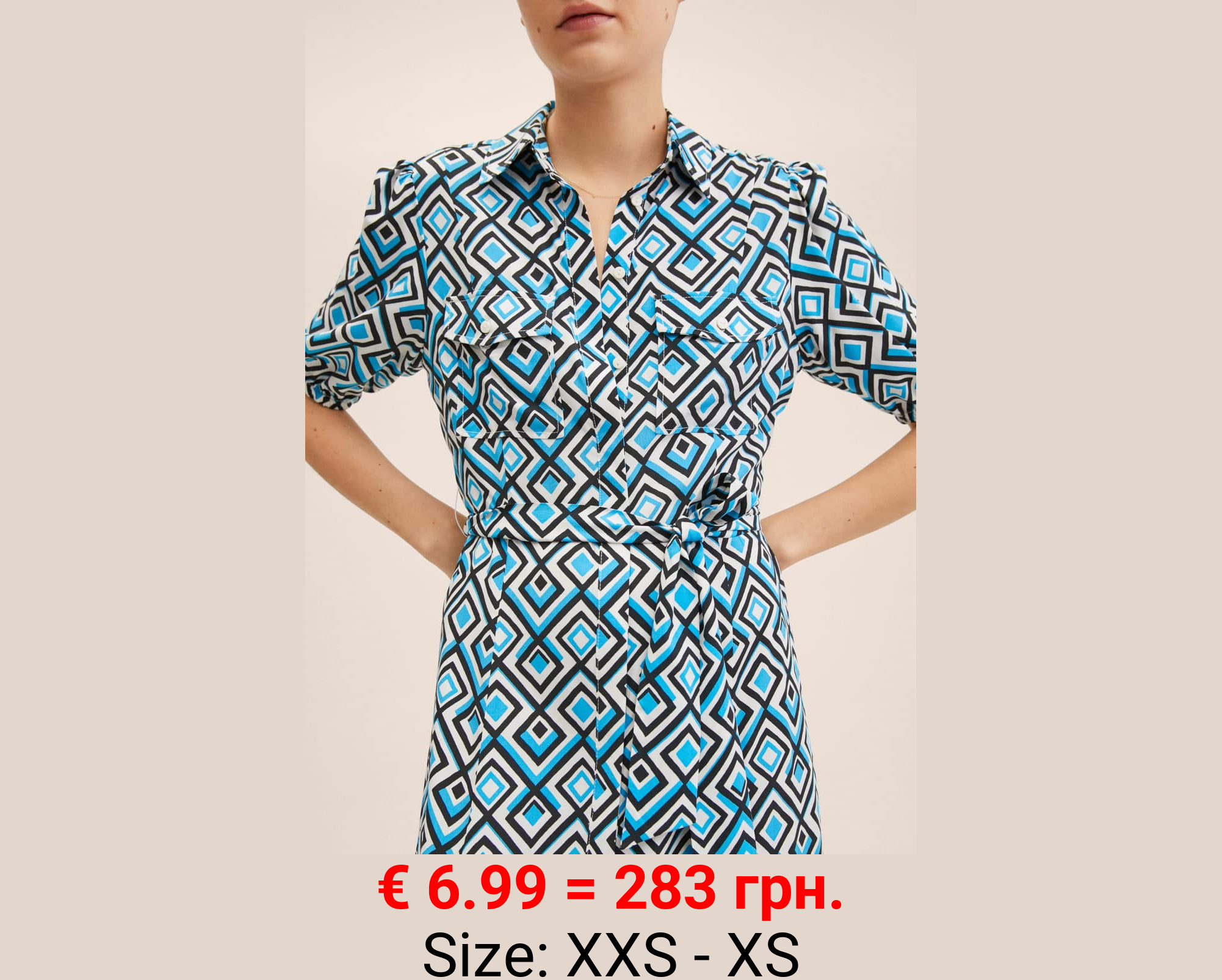 Vestido camisero estampado